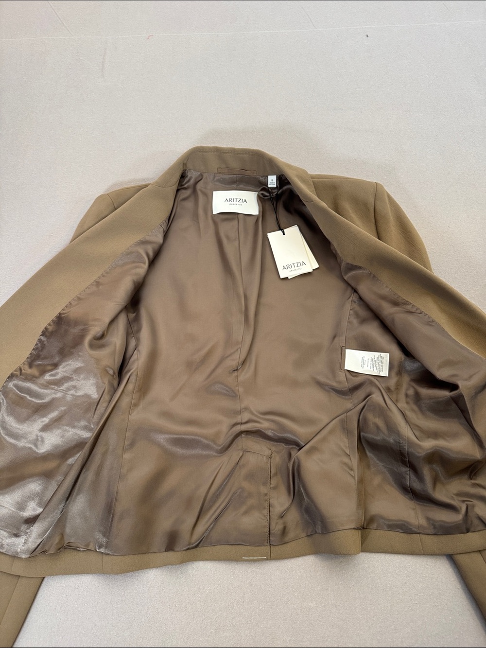 Aritzia "Etiquette" Single-Button Blazer in Folio Brown - Picture 5 of 10